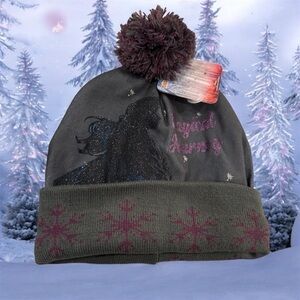 2 for $30 🆕 Disney Frozen ll Girls Beanie with Pom Pom - Dark Grey
